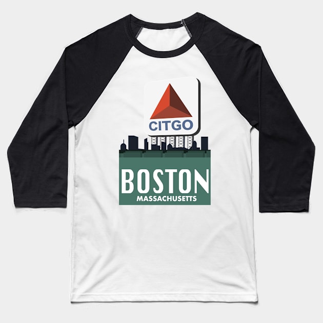 Fenway Citgo Sign Boston Baseball T-Shirt by Rosemogo